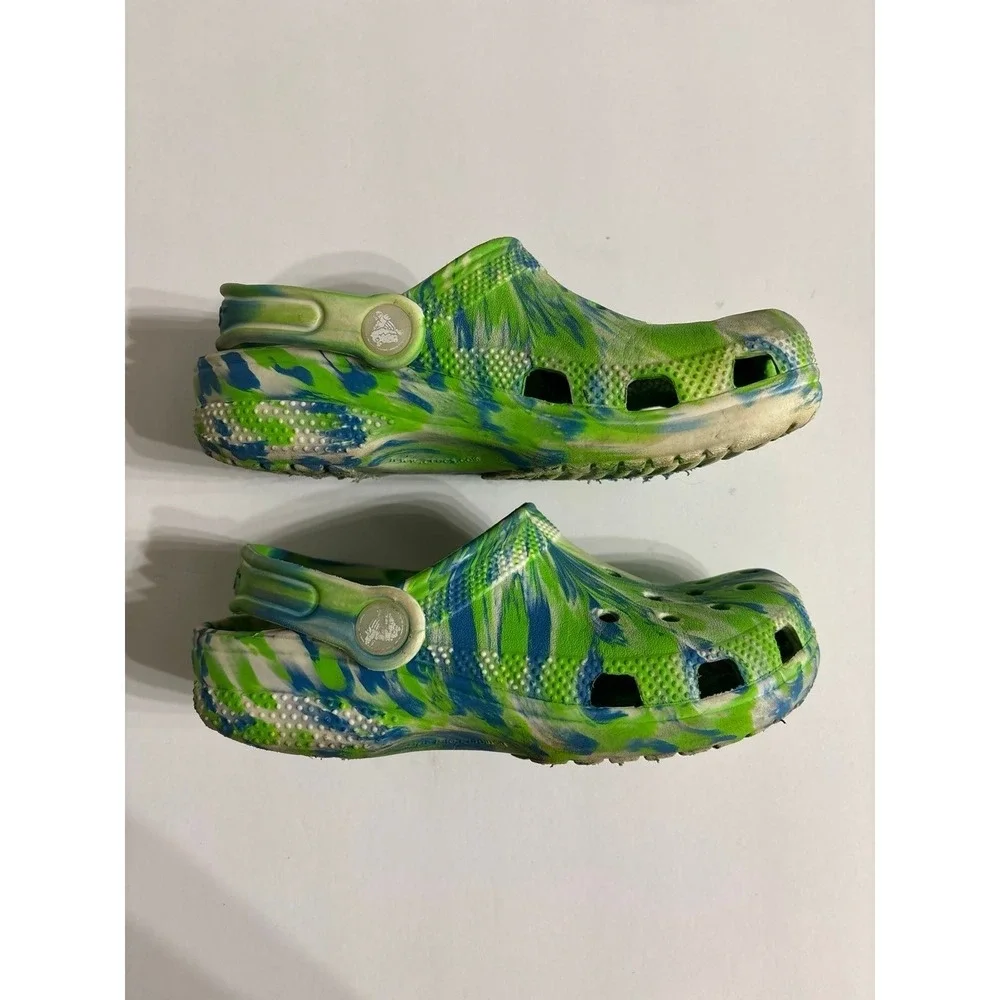 Crocs Tie-Dye (size J1) Blue & Green Crocs